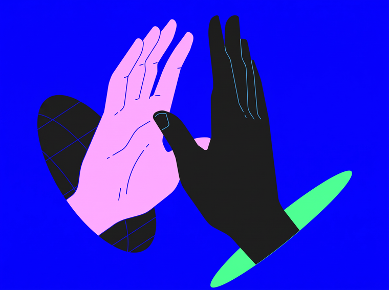 Join today high five illustration